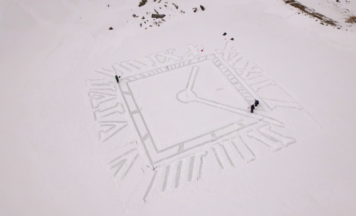 Snow Art à Zermatt avec Simon Beck